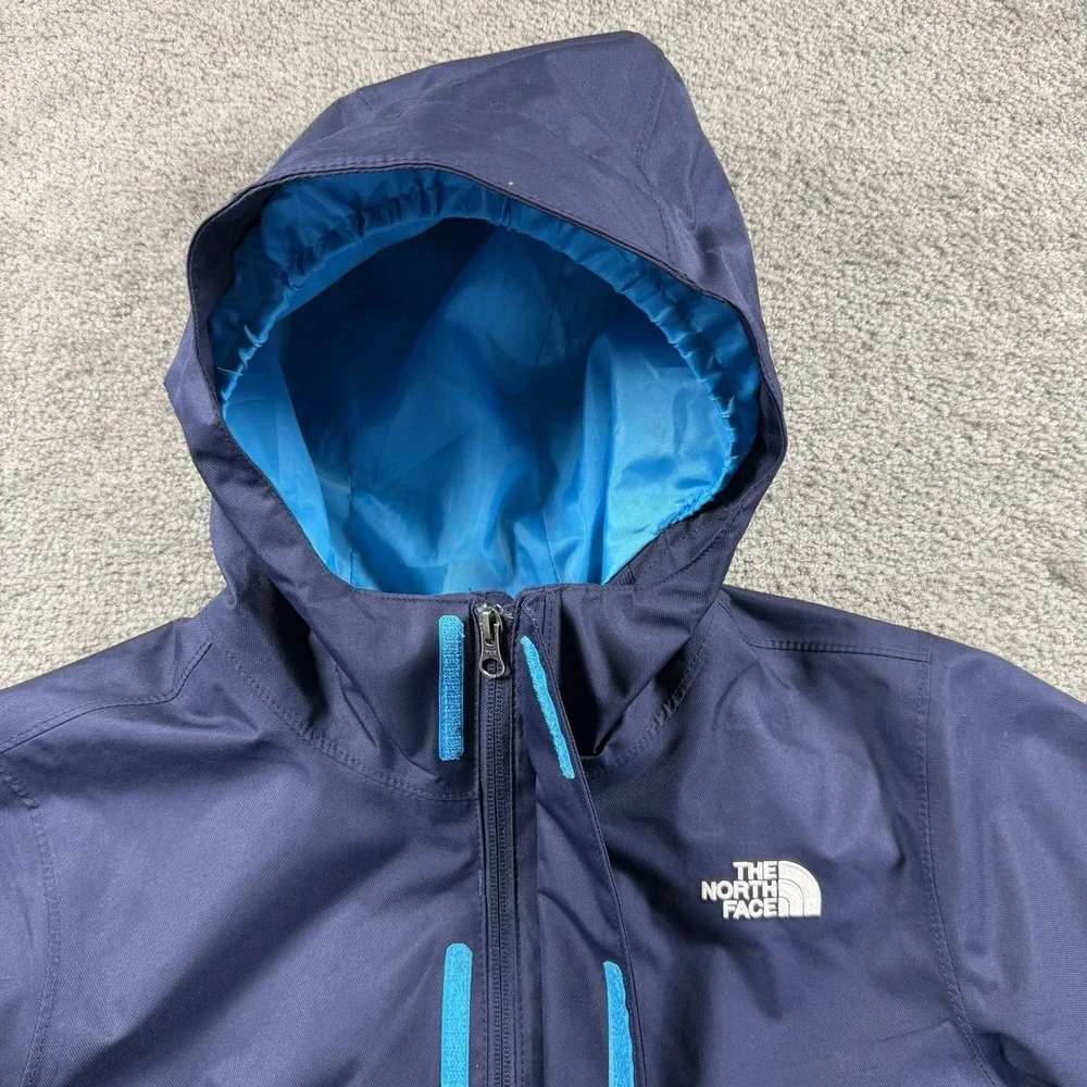The North Face Kids Navy Blue Hooded Fleece Lined Jacket Youth Large 14/16